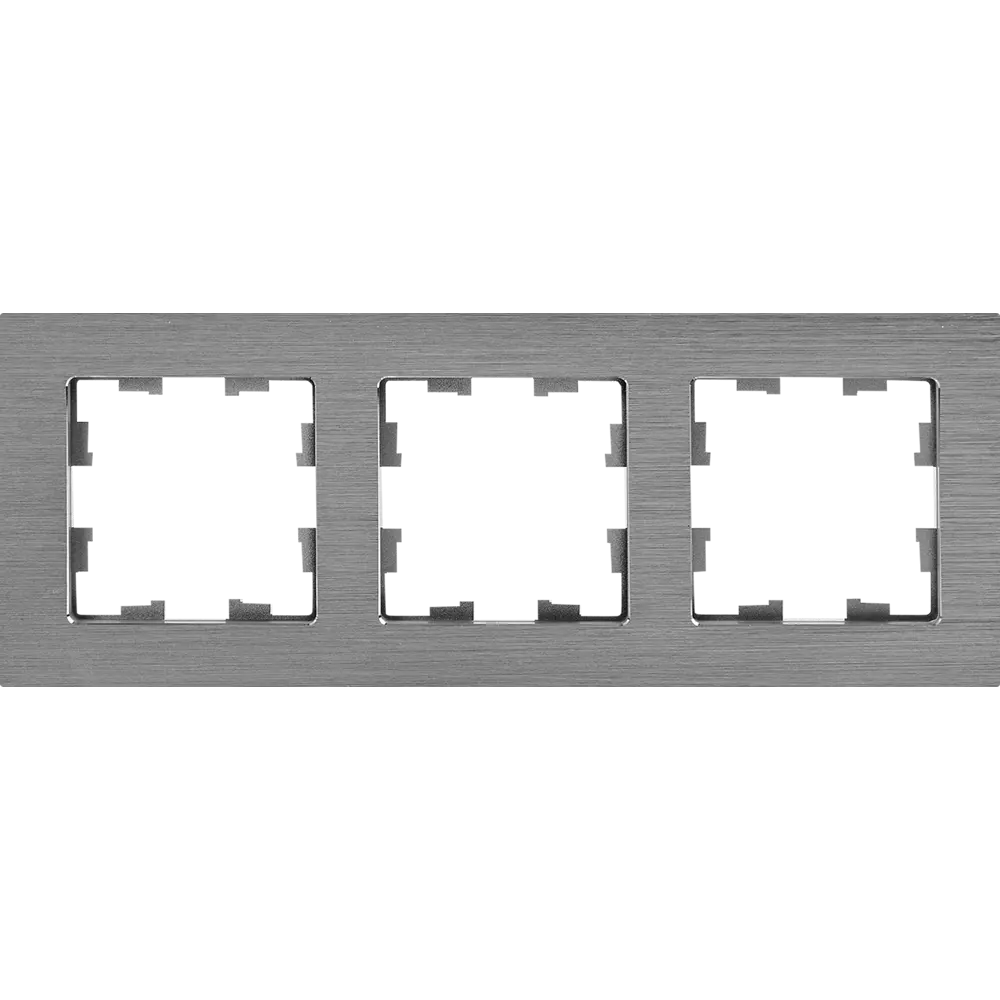 Рамка IEK Brite-3 для розеток и выключателей в алюминиевом исполнении 87761328 STLM-1401104