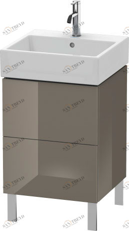 LC677408989 Тумбочка напольная L-Cube #LC6774 484 x 459 мм Фланелево-серый глянцевый лак Duravit