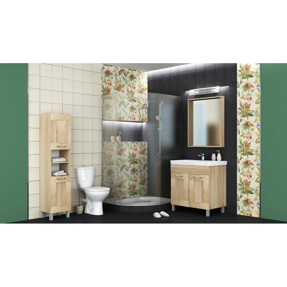 Тумба под раковину напольная «Клио-М» 60 см цвет дуб сонома AQWELLA STLM-2090164 - Вид №5