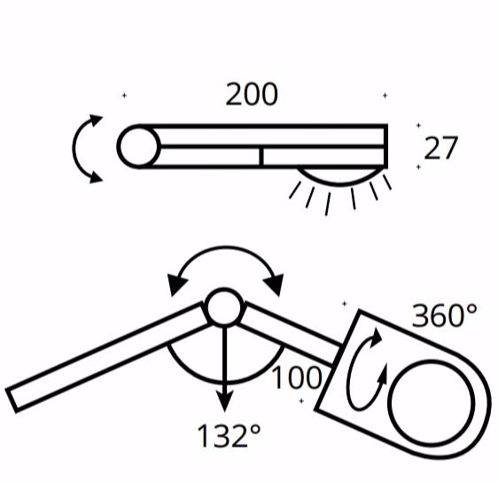 Top Light Настенный светодиодный светильник с гибким кронштейном Light finger sun-id-1370677 - Вид №1