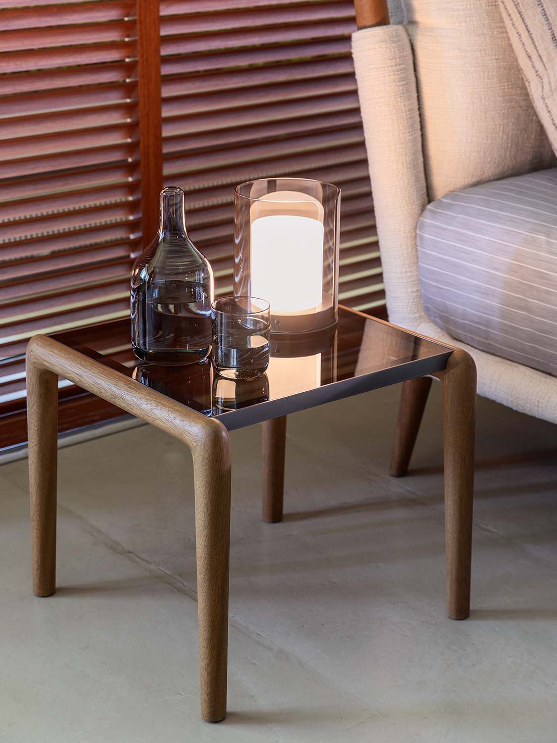 Журнальный столик из дерева и стекла Flou Гауди ARCH-00117658 - Вид №4