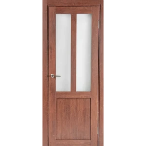 Дверь межкомнатная остеклённая Кантри 60x200 см ПВХ цвет дуб сан-томе с фурнитурой