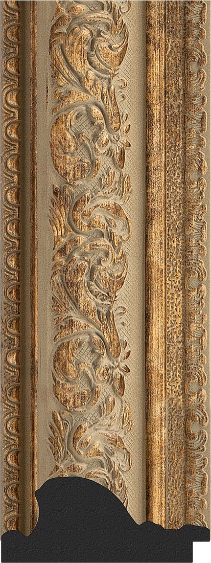 BY 7251 Зеркало в багетной раме - виньетка античная бронза 109 mm EVOFORM Octagon - Вид №3