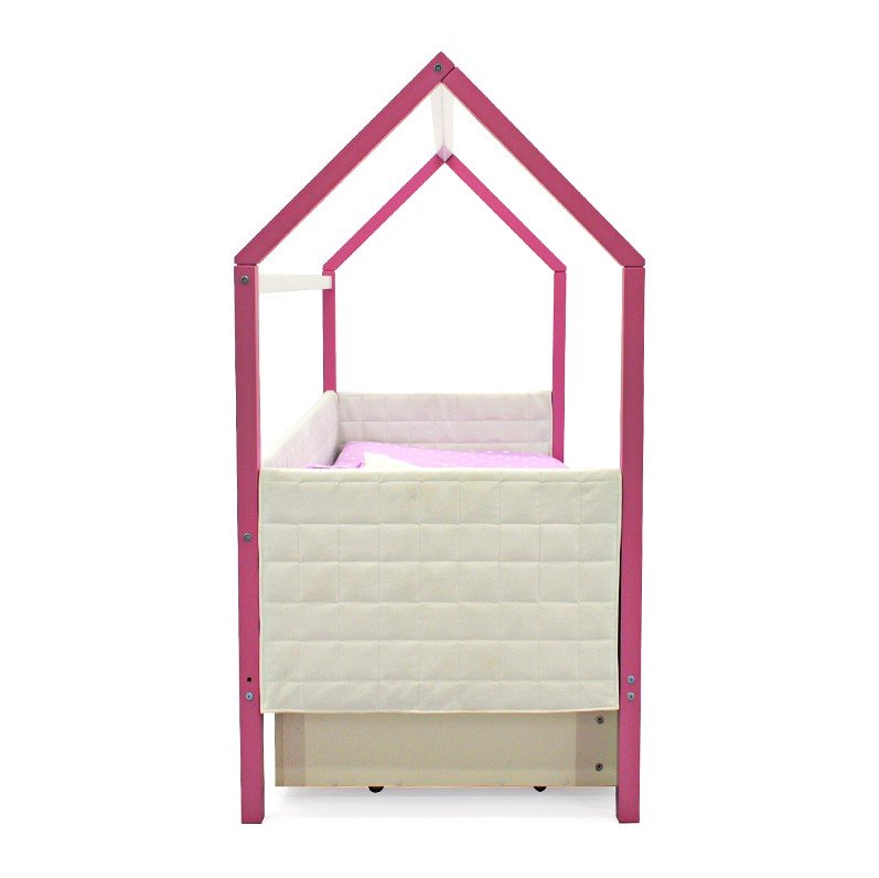 Детская кровать-домик мягкая лаванда-белая Svogen БЕЛЬМАРКО  00-3873183 Розовый Santreyd  - Вид №7
