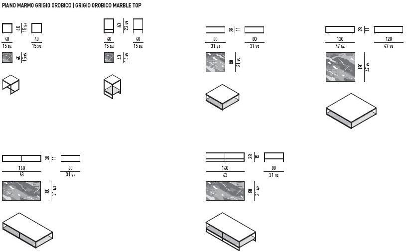 Minotti Журнальный столик из мрамора со стальным основанием sun-id-1399285 - Вид №3