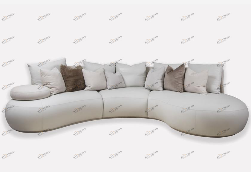 MORADA Изогнутый диван из нубука  Bahia royal sol 