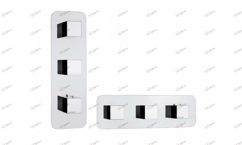 Z032204 + Z030201 000 Смеситель & запорный кран Cube 2 Outlets LP BOSSINI 
