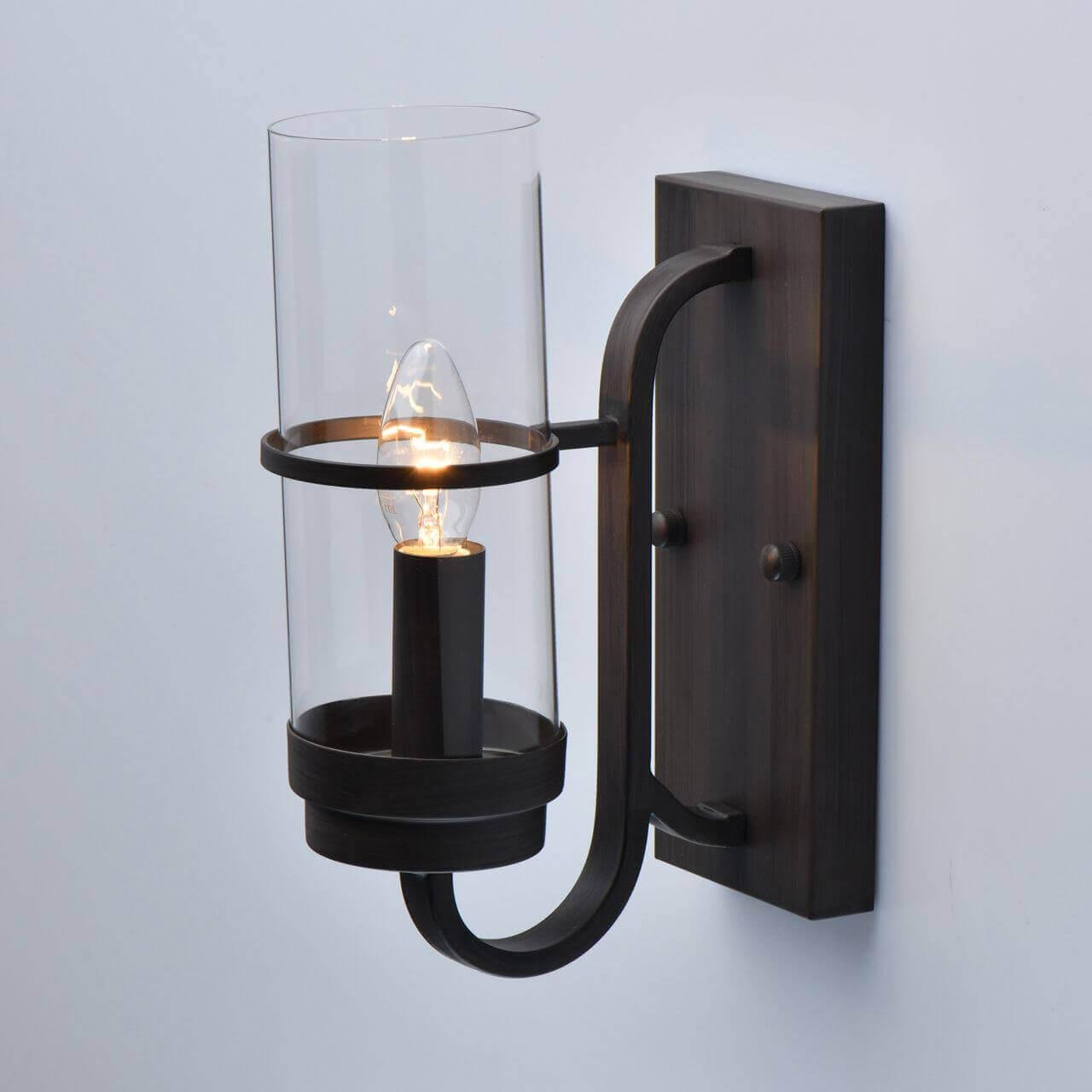 Бра со стеклянным плафоном черное "Замок" 249028501 MW-LIGHT ЗАМОК 00-3929539 Прозрачный;черный  - Вид №1