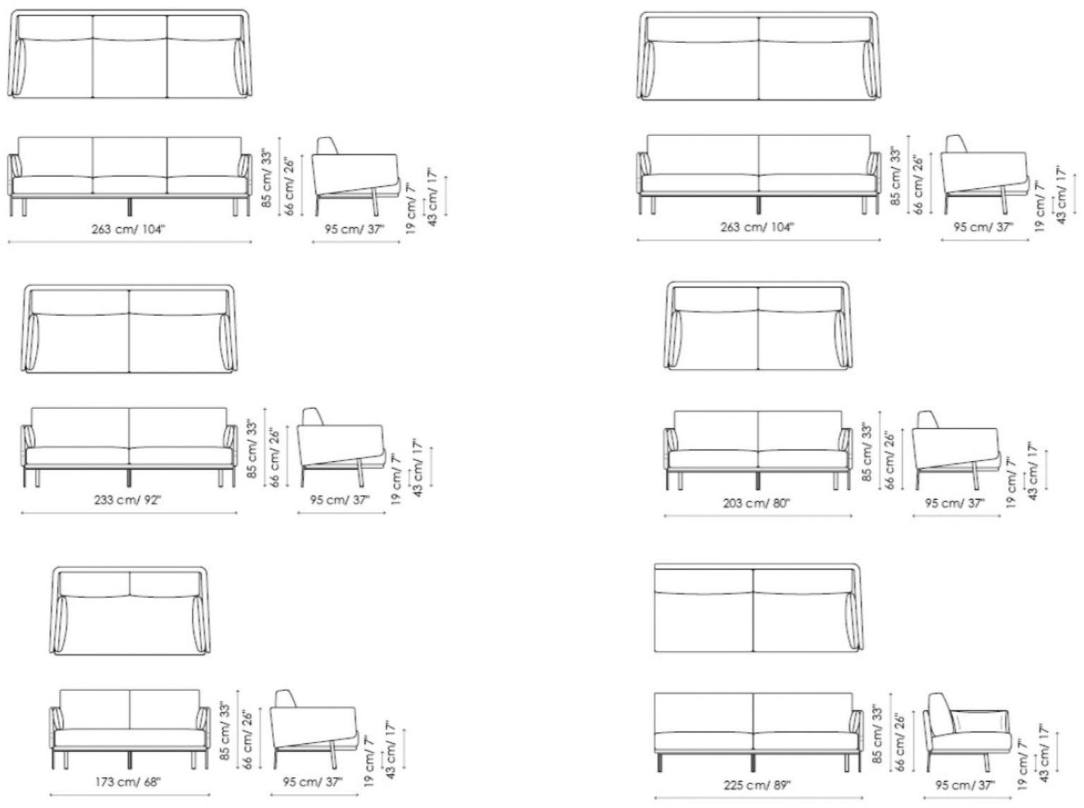 Bonaldo 3-х местный тканевый диван Structure sun-id-1452784 - Вид №6