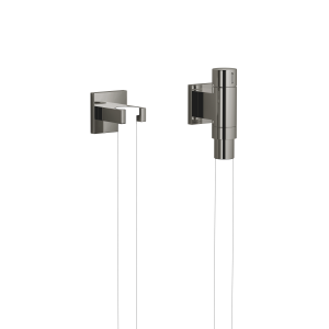 WATER TUBE Настенное колено Кнайпа с держателем шланга и отдельными розетками - Темный хром 27821979-19