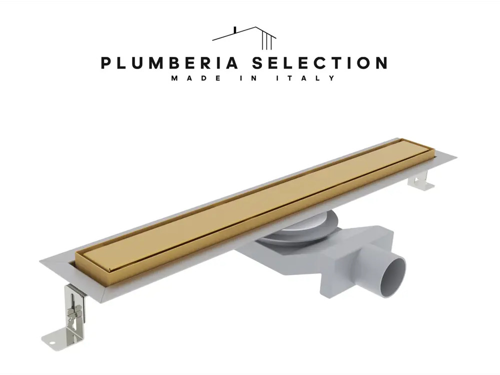 91722373 Трап для душа Plumberia selection PST80OB комбинированный затвор 6x80 см нержавеющая сталь STLM-0805171