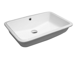 Керамическая прямоугольная встраиваемая раковина