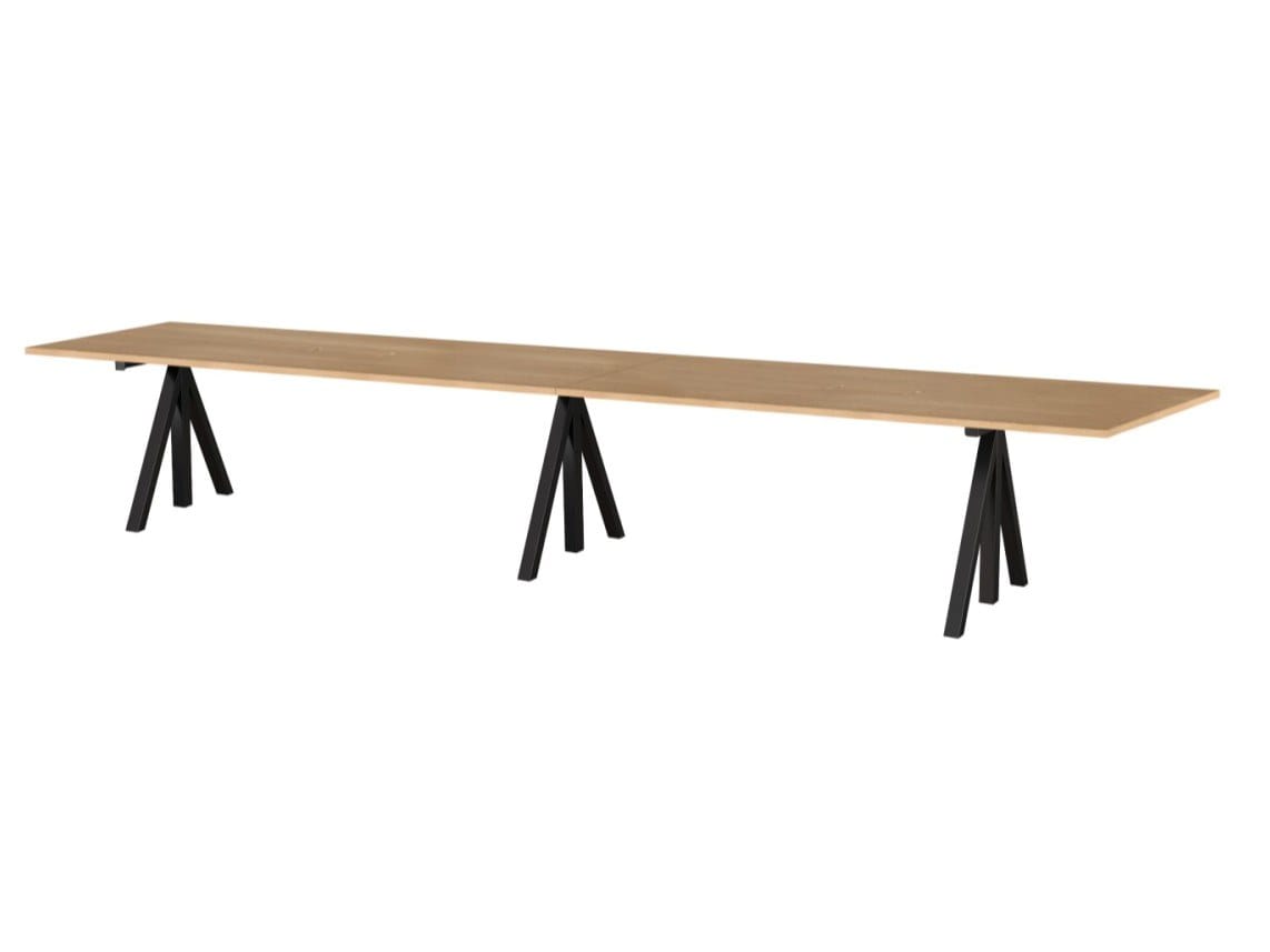 Стол для совещаний с регулируемой высотой из стали и дерева String Furniture Works ARCH-00098240 - Вид №2