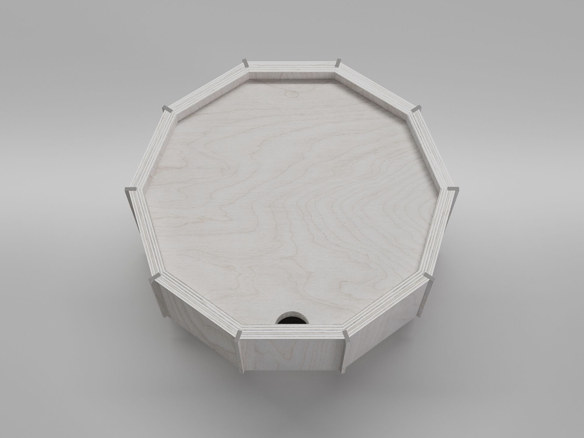 Низкий деревянный журнальный столик с отсеком для хранения VESTA FURNITURE барабаны ARCH-00080384 - Вид №1