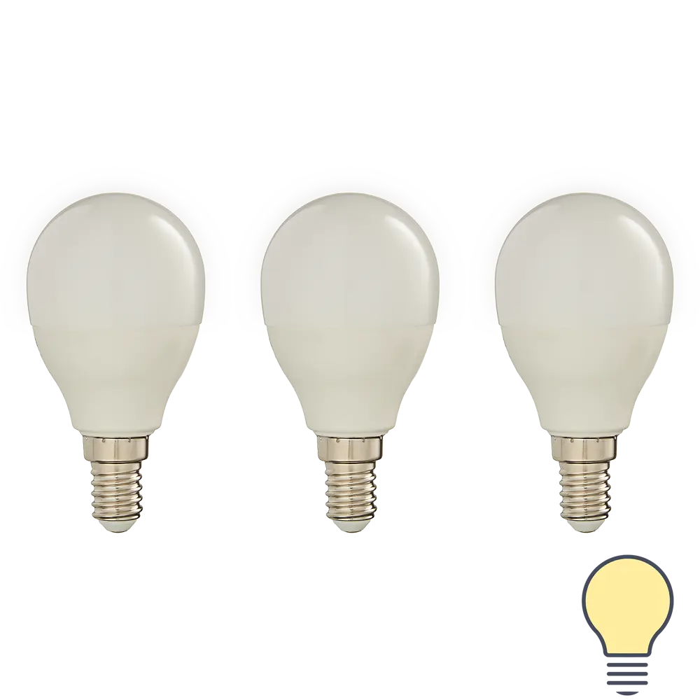 Набор умных ламп светодиодных Wi-Fi Osram Smart Plus E14 220-240 В 5 Вт шар малый матовая 470 лм, теплый белый свет, 3 шт 89143942 STLM-2191521 LEDVANCE 