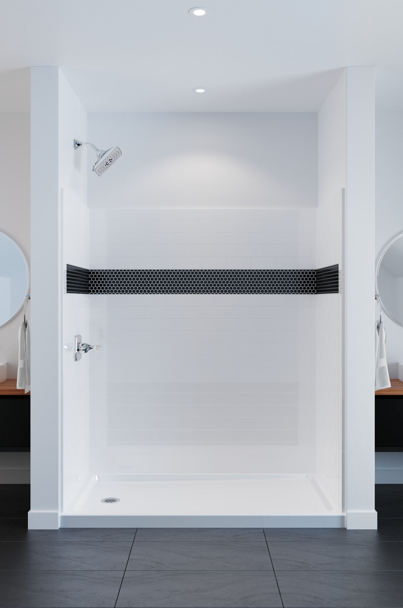 Подставка для душа 60 x 32 дюйма - левый слив Delta Faucet 40094L - Вид №5