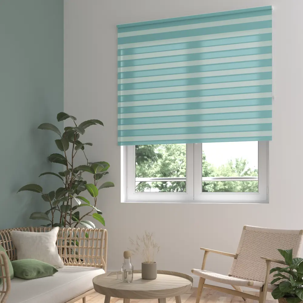 Штора рулонная день-ночь Inspire Peter 180x175 см бирюза Aqua 3 STLM-2166127 - Вид №8