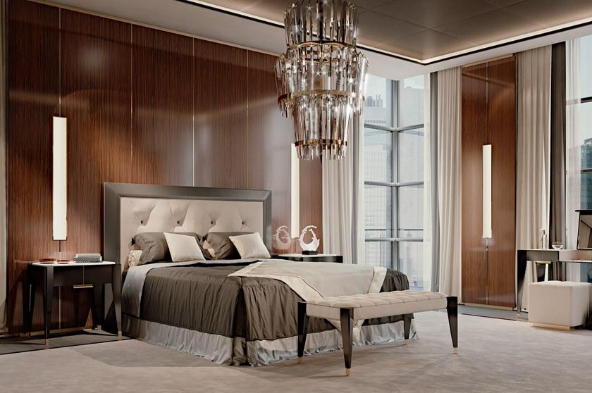 Bellotti Ezio Кровать с мягким изголовьем и капюшоном из микрофибры Park avenue 2017-34 - Вид №1