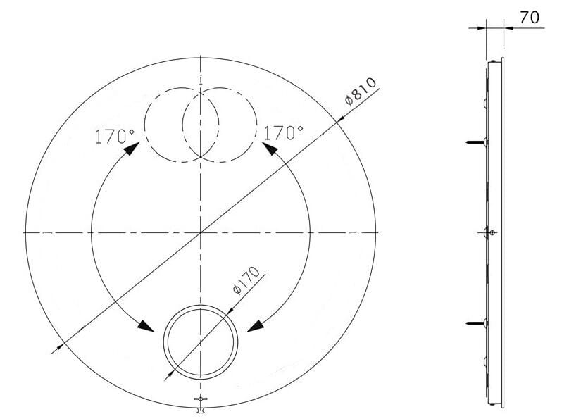 Круглое зеркало со встроенным освещением Spekkio Rotary LED ARCH-00036623 - Вид №2