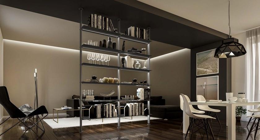 Damiano Latini Модульный книжный шкаф-разделитель из алюминия и дерева sun-id-1400346 - Вид №3