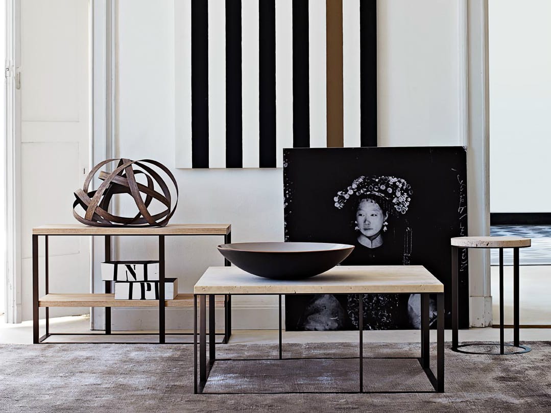 Прямоугольный стол из стали и дерева Maxalto Lithos ARCH-00104951