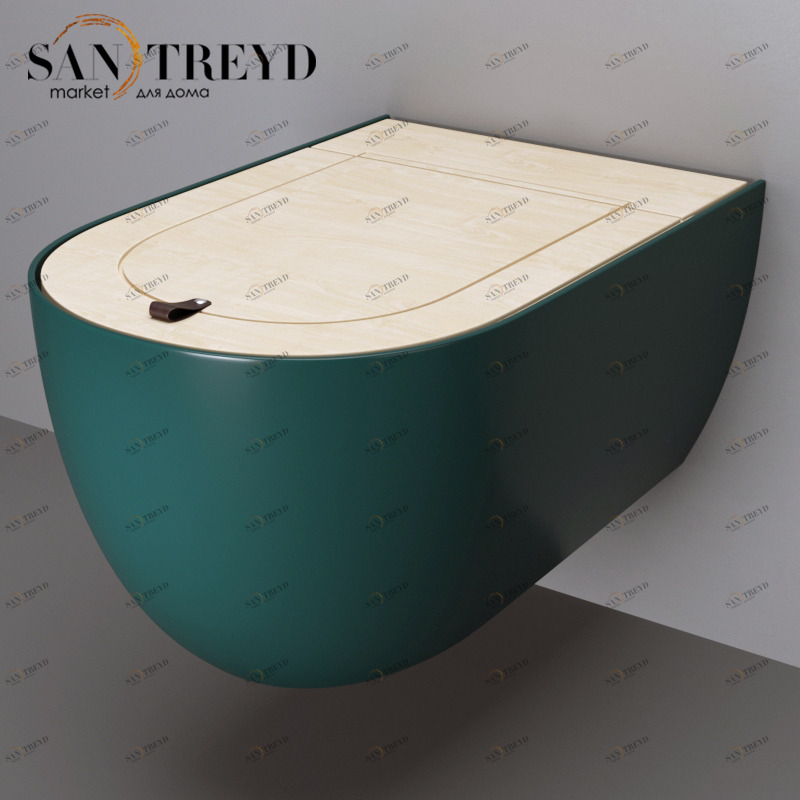 THV00143 Подвесной унитаз настенный Зеленый ArtCeram TheOne Италия