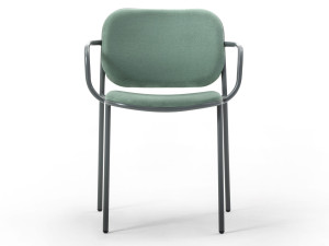 Мягкий тканевый стул с подлокотниками