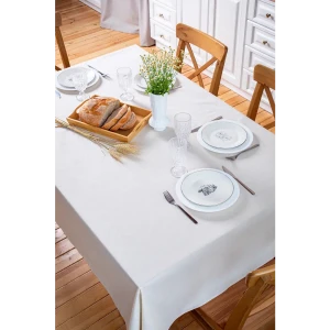 91607475 Скатерть на стол с ВО пропиткой Colorprint Natural beige прямоугольная 180x138 см цвет бежевый STLM-0820999