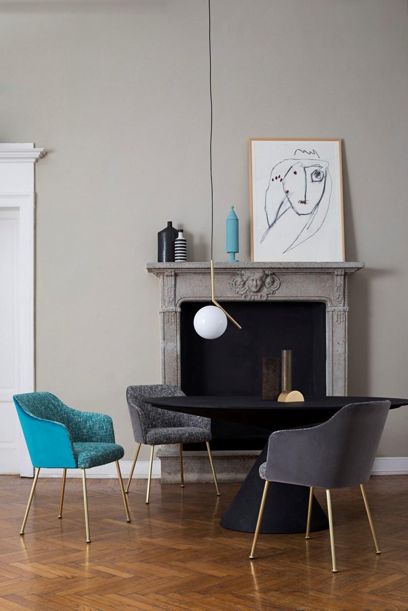 Saba Italia Стул с обивкой и подлокотниками Isabelle sun-id-1442868 - Вид №2