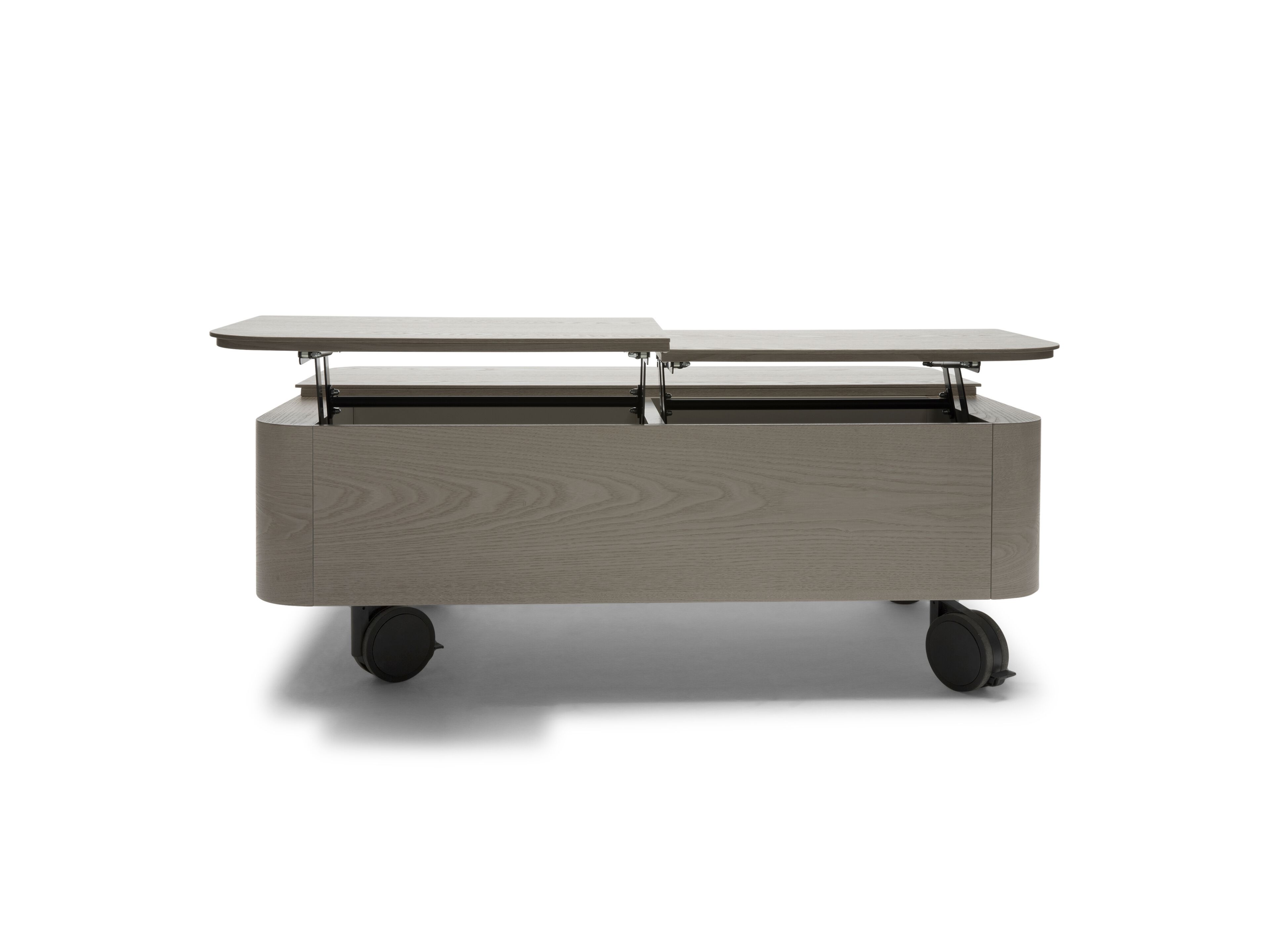 Деревянный журнальный столик с колесами и отсеком для хранения Natuzzi Italia SQUARE ARCH-00091390 - Вид №19