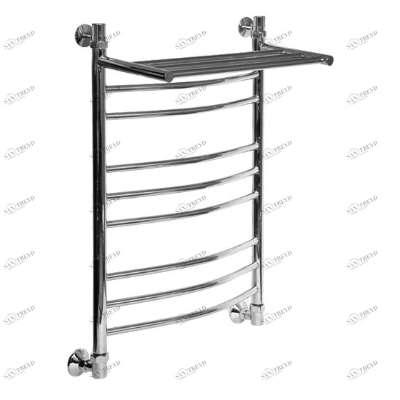 Полотенцесушитель водяной Aquanet Хекла ЛД (г2) ВП 800x600, с верхней полкой 00184280