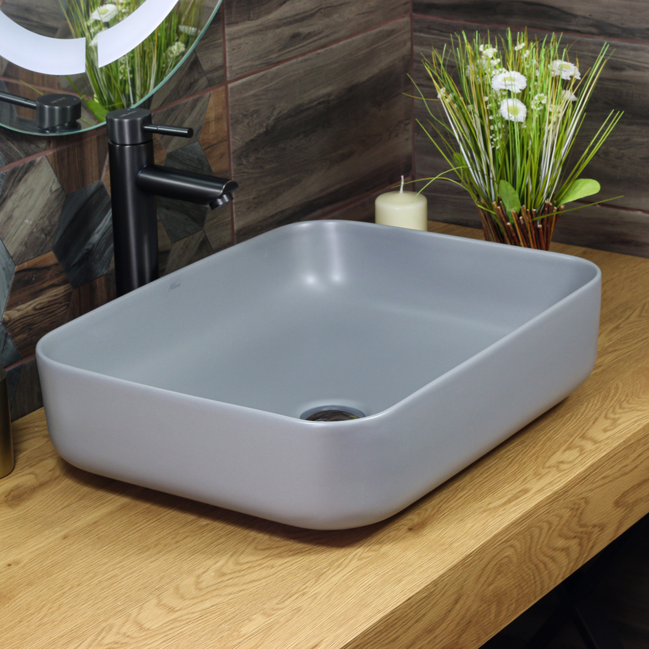 Накладная раковина melana mln-320353mg матовая серая 320353MG-805