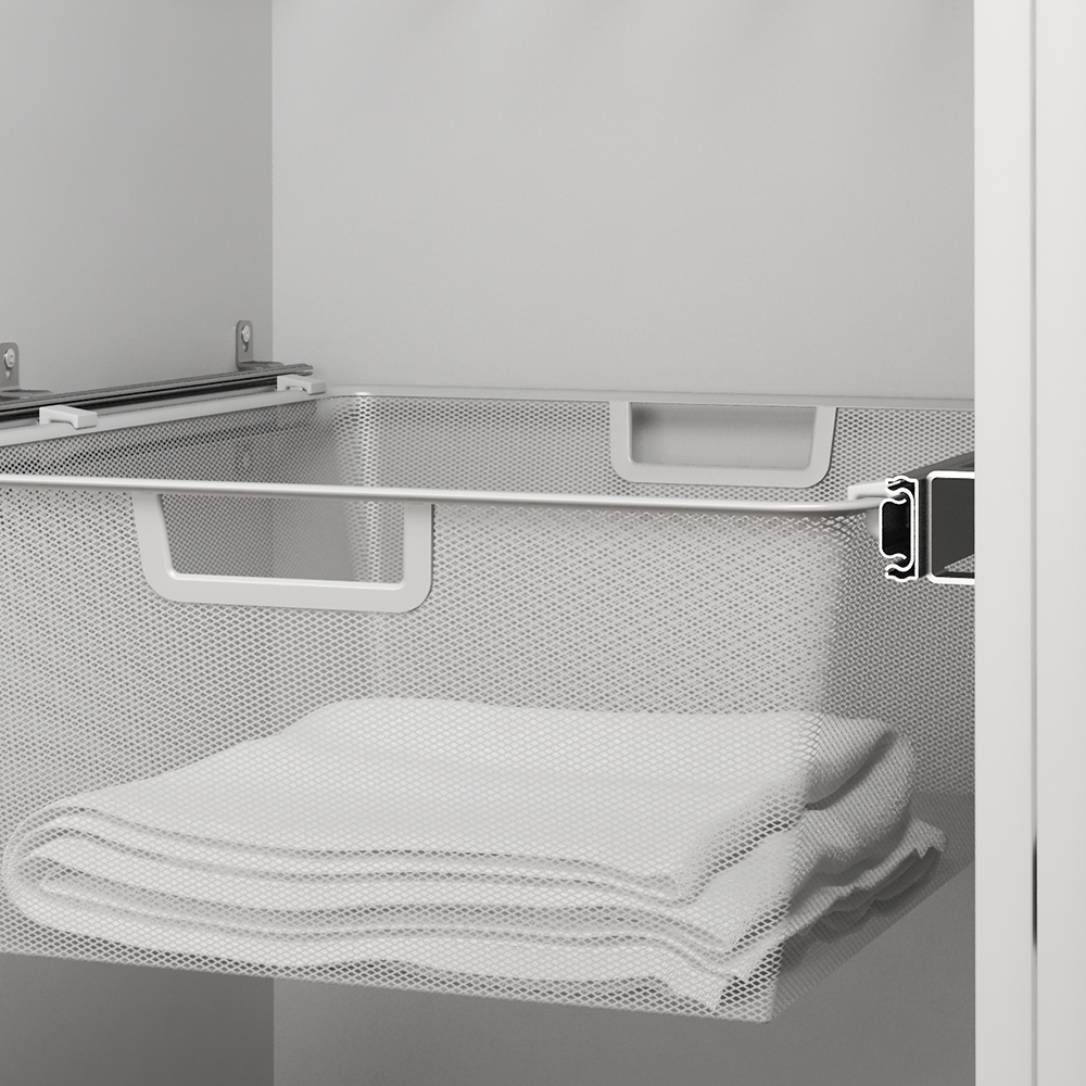 Мелкосеточная корзина , 643х555х185 мм, белый LJPS0619 Public Steel Россия  - Вид №1