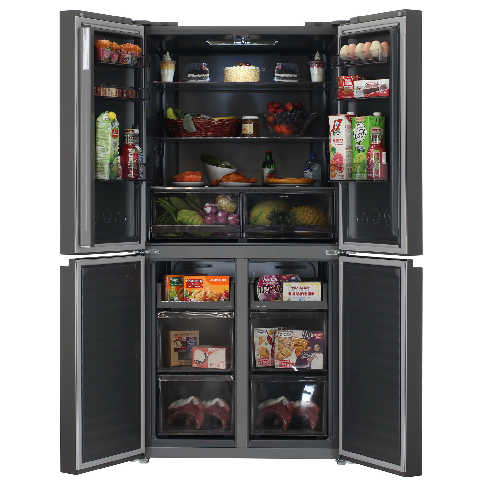 9098448 Холодильник многодверный   DEXP MСr4-51AMG серебристый STDN-0140448 - Вид №5