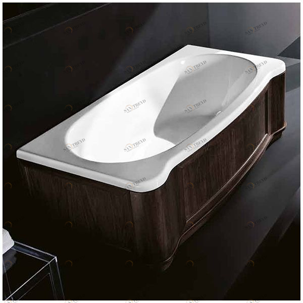 Ванна Gruppo treesse New Classic Young VTL-V6741-DX-WV белая прямоугольная правая венге VTLV6741DXWV