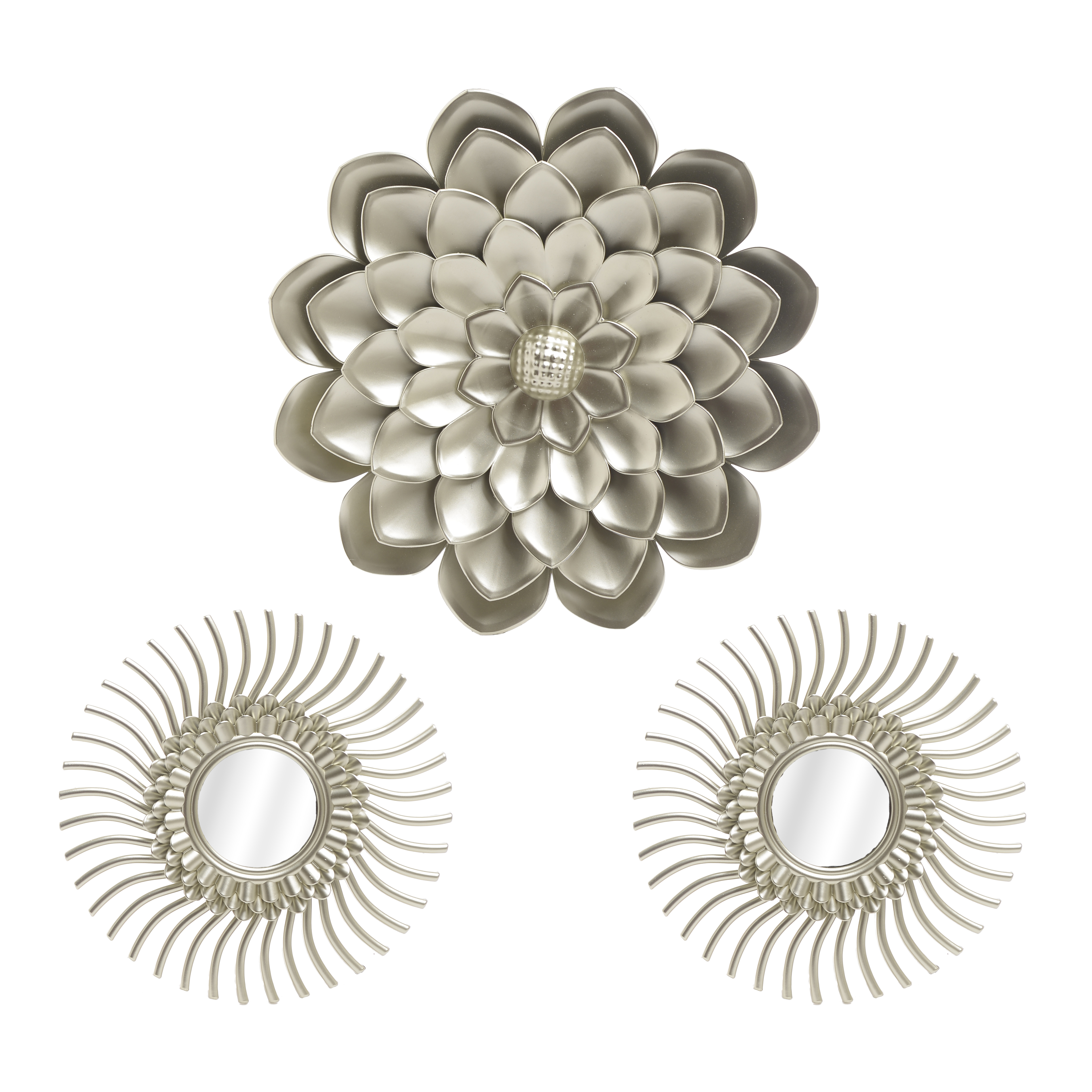 3870290.0022 ДЕКОР НАСТЕННЫЙ-ЗЕРКАЛО, НАБОР 3 ПРЕДМЕТА TO4ROOMS  - Вид №1