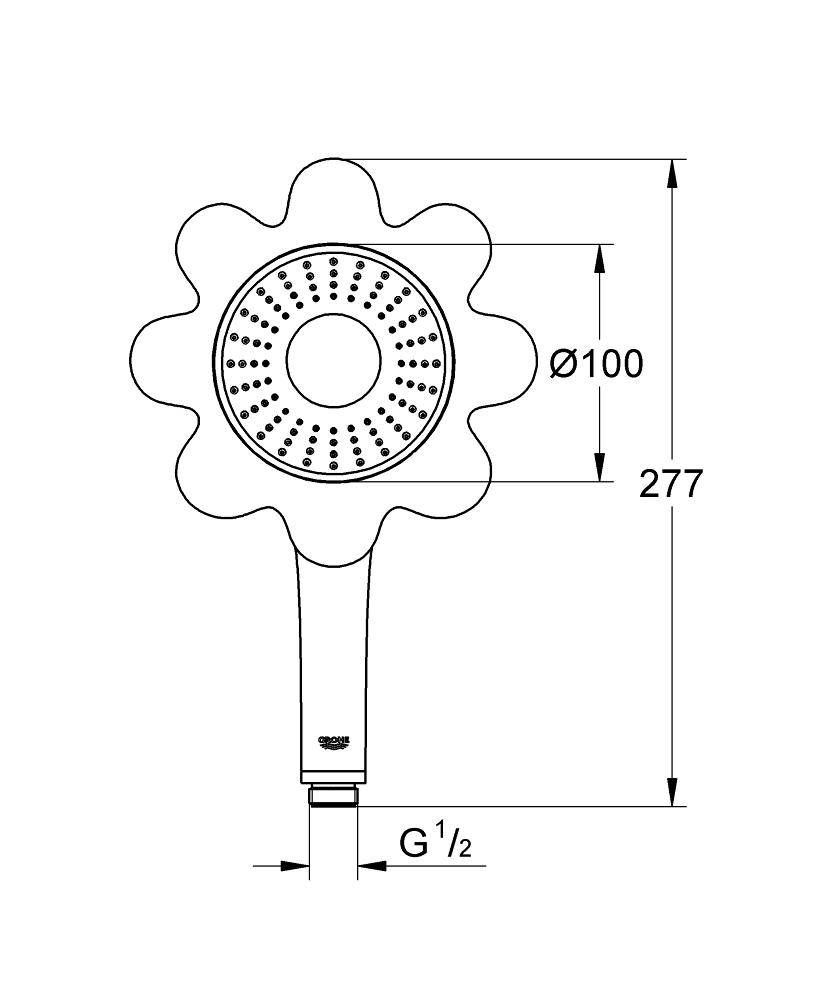26115DG0 Ручной душ Grohe Rainshower Icon красный - Вид №1