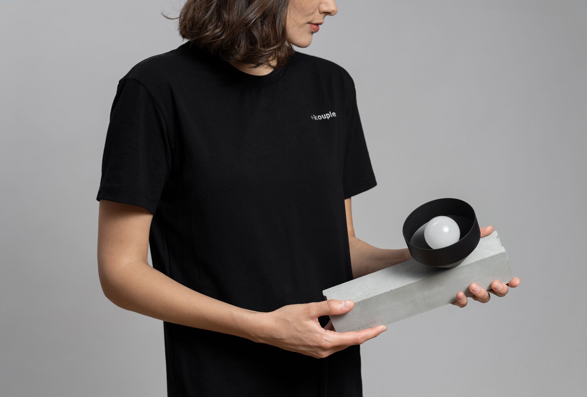 Настенный / настольный светильник из стали с порошковым покрытием и цемента +kouple блок ARCH-00141549 - Вид №18