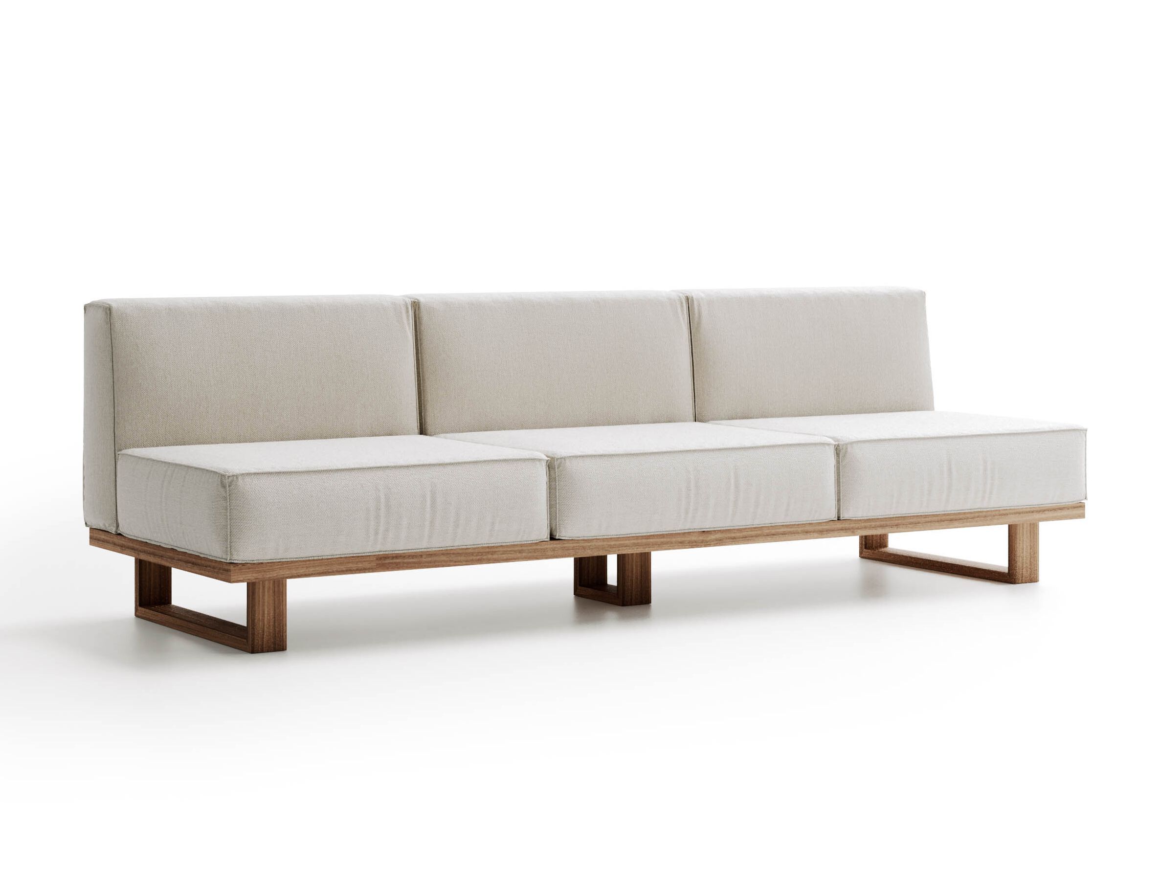 3-местный садовый диван из тикового дерева и ткани Atmosphera 9.Zero ARCH-00067337