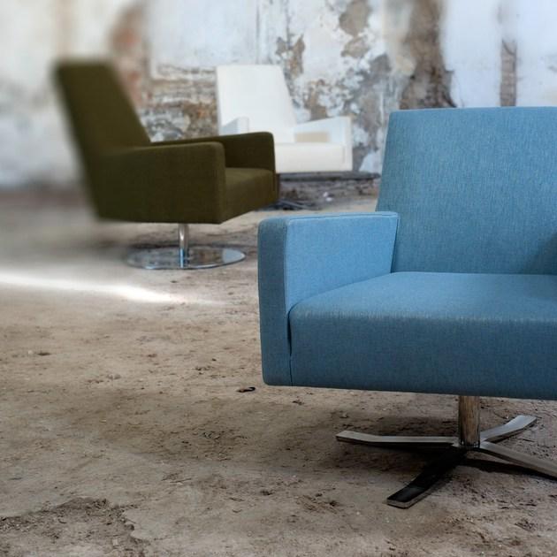 Domingo Salotti Мягкое кресло из ткани в современном стиле с 4 спицами для контракта Boston sun-id-1486369 - Вид №2