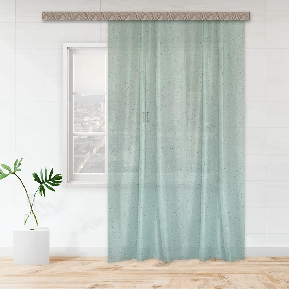 Тюль на ленте Камни 250x260 см цвет голубой WITERRA STLM-2186930