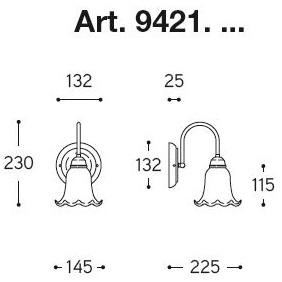 Aldo Bernardi Настенный светильник из стекла с фиксированным кронштейном Torcio sun-id-1494950 - Вид №1