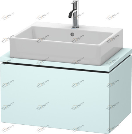 LC580100909 Тумбочка для компактной консоли L-Cube #LC5801 720 x 477 мм Светло-голубой матовый декор Duravit