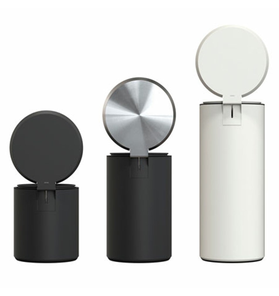 FROST Контейнер для мусора 350 » черный / матовый Нержавеющая сталь Черный / матовый N3002-BB  - Вид №2