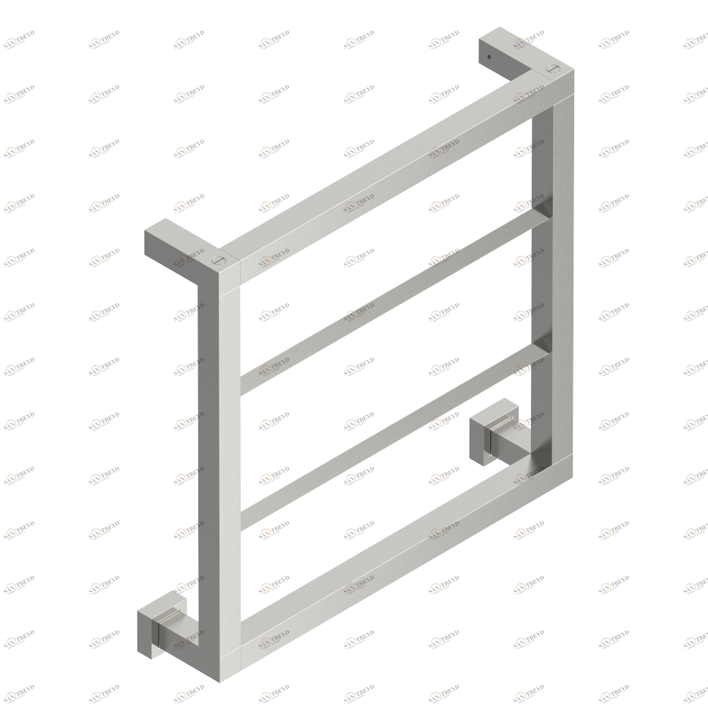 B6B-TWS4E Полотенцесушитель Современный квадратный, 4 перекладины, 520 мм x 510 мм, электрический Thg-paris Sèche-serviettes Contemporain Матовый никель B6B-TWS4E CAT.C