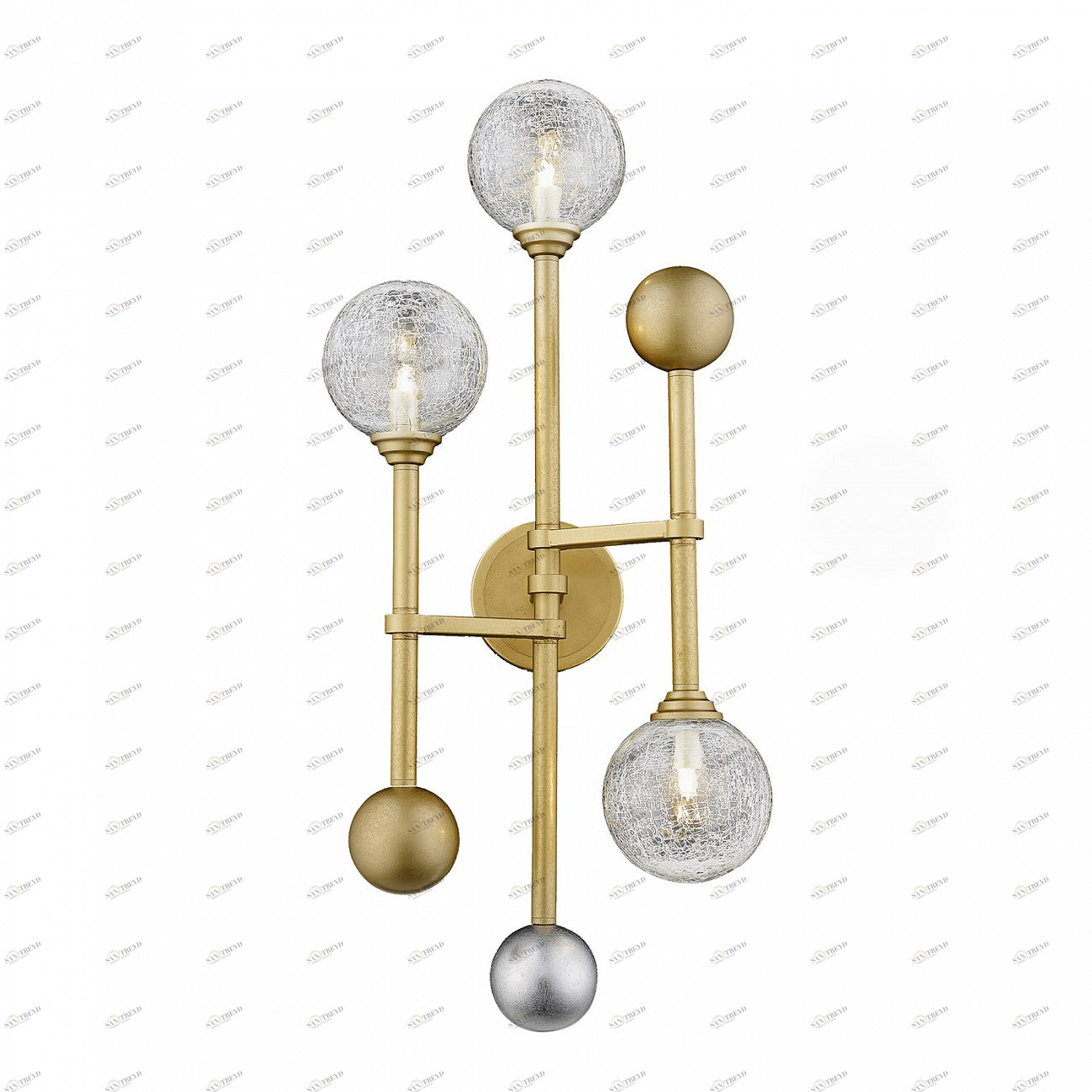 Светильник настенный золотистый Delight Collection W68084-3 Gold DELIGHT COLLECTION  00-3882910 Золото 