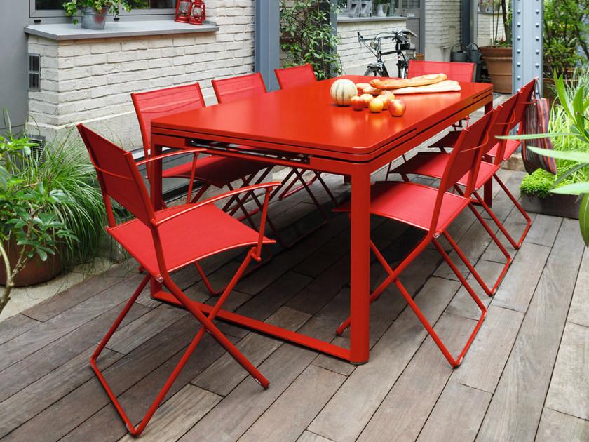 Fermob Складной стальной садовый стул с подлокотниками Plein air 8303 - Вид №1