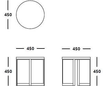 HMD INTERIORS Стол сервисный из фанерованной древесины по контракту Moon sun-id-1391402 - Вид №4