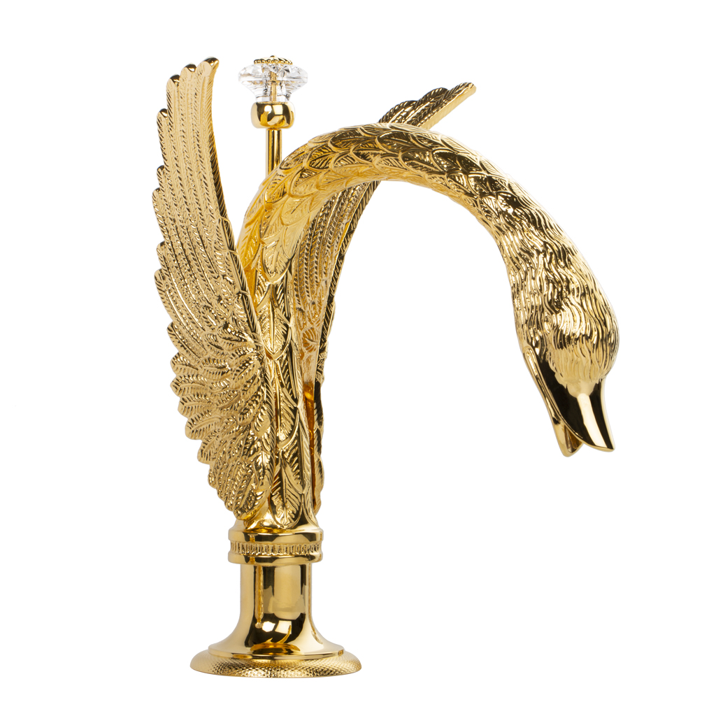 C46-3S1D C46-3S1D Излив на край ванны Пылающий лебедь Cristal & Bronze CYGNE FLAMANT  - Вид №1