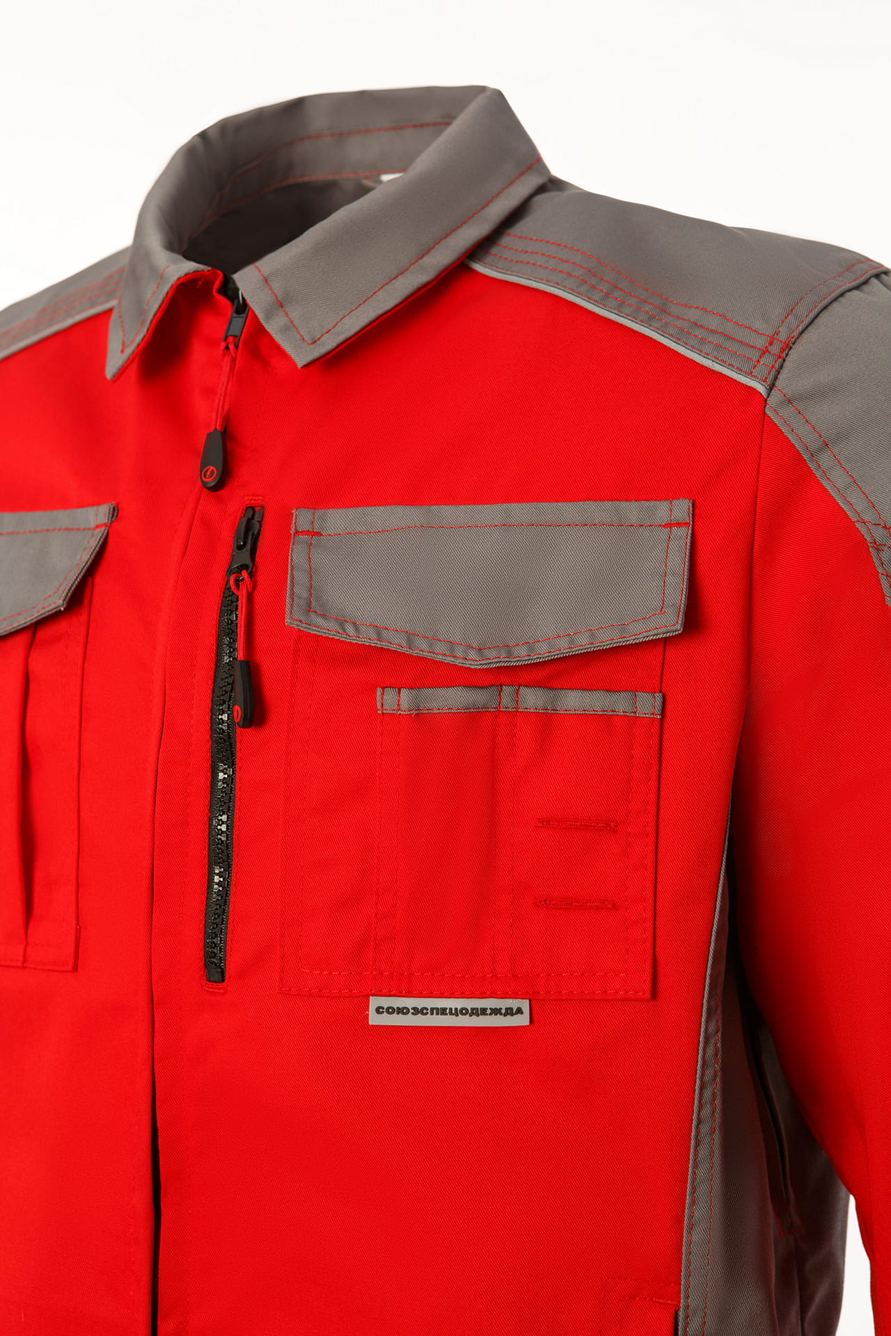 64647 Костюм  NEW 2 красный с серым STATUS  Летняя спецодежда  размер 60-62/182-188  - Вид №6